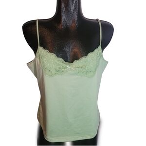 Davids Bridal Green Lace Trim Cami Top XL